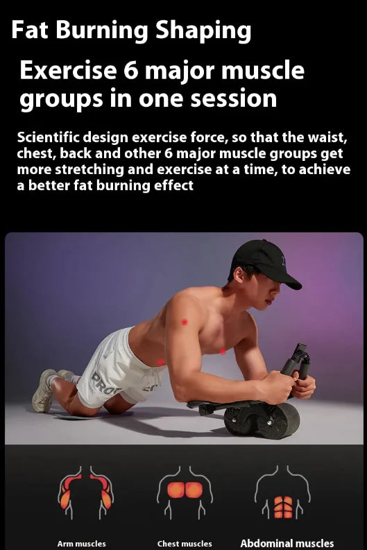 Automatic Rebound Ab Roller – Core & Abdominal Trainer